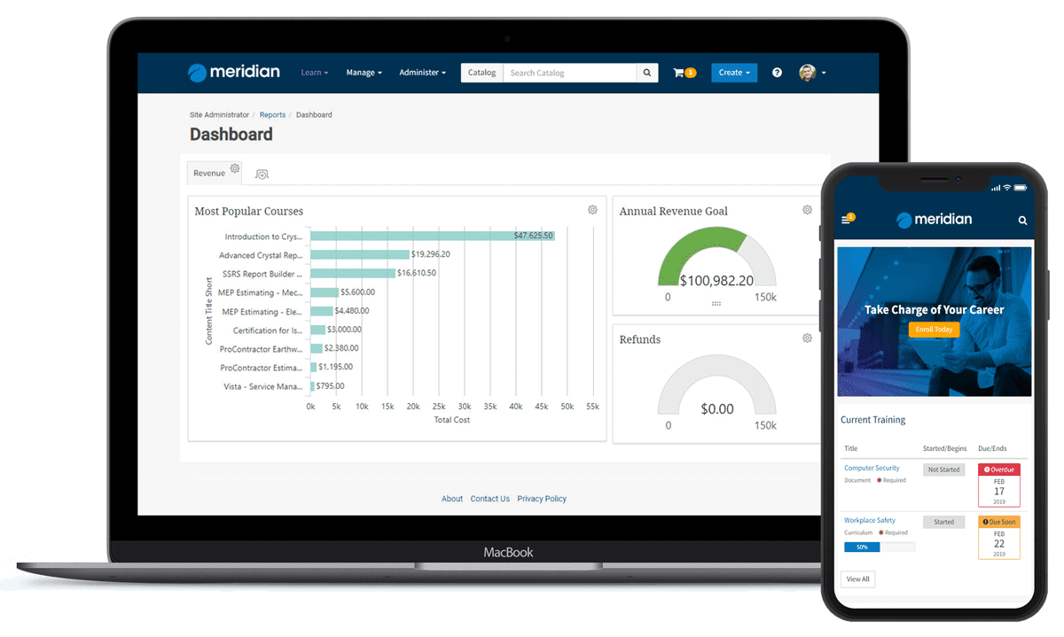 The Meridian dashboard