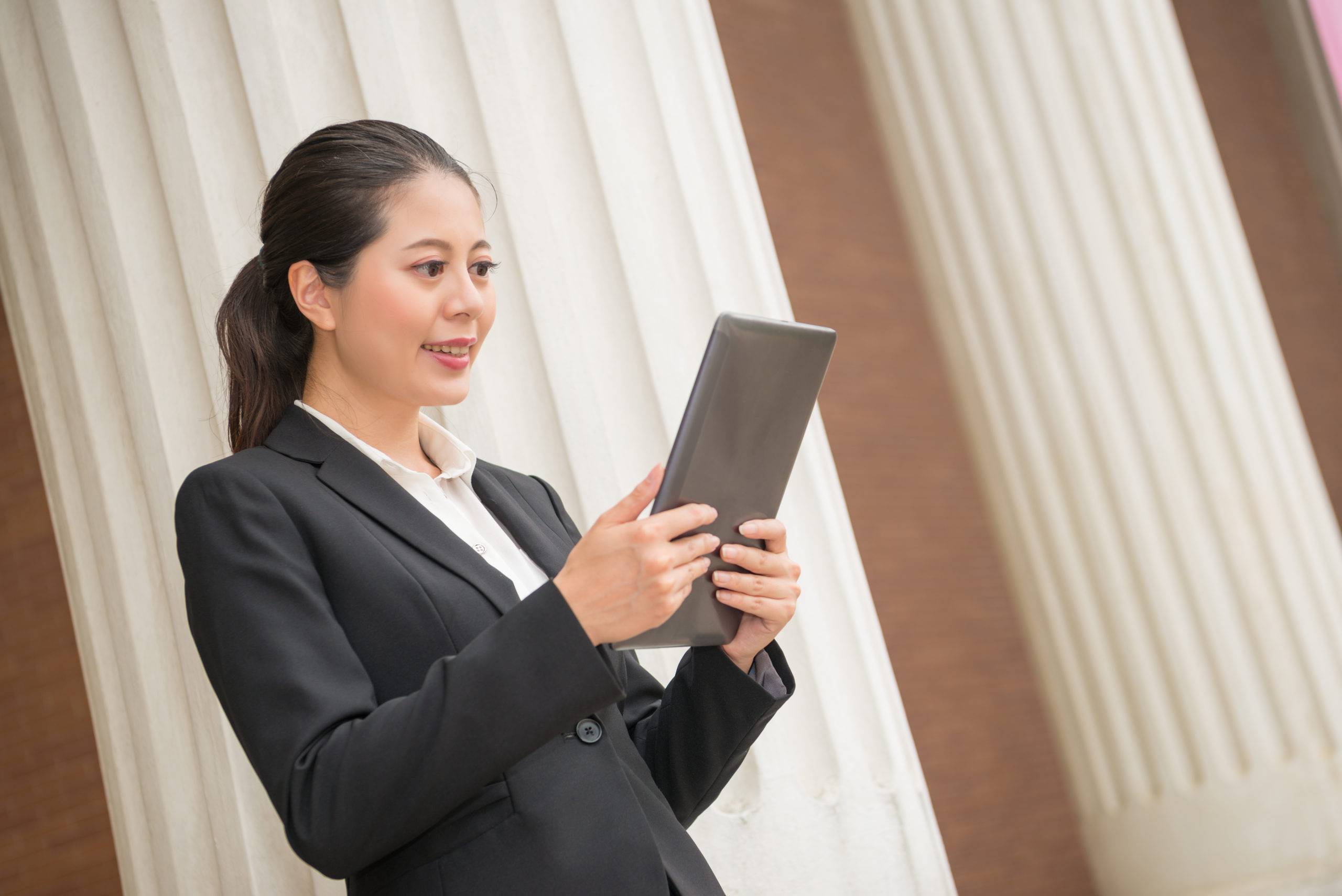 business woman ipad business woman ipad